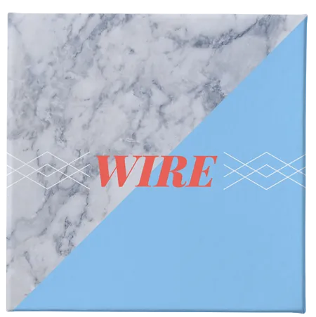 Blue and grey custom rigid box with WIRE logo