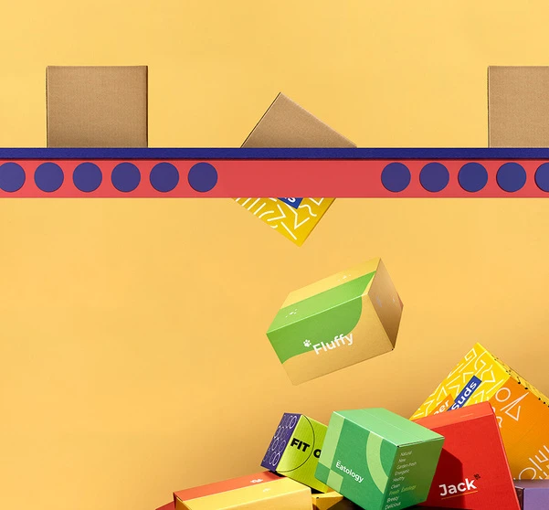 Custom boxes assembly line and packaging services